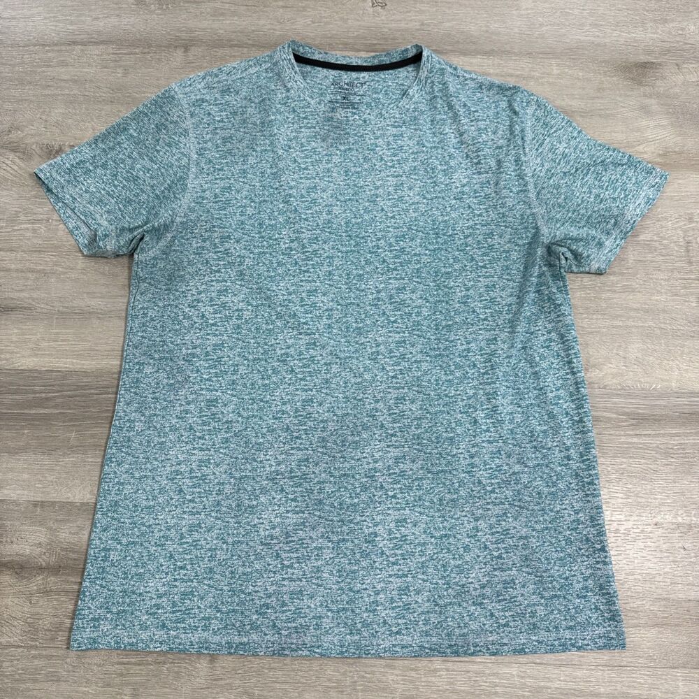 Architect Shirt Men's Blue Heather Short Sleeve XL Cotton Blend Tee